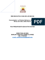 POA Presupuesto Red Cuna de Los Mayas