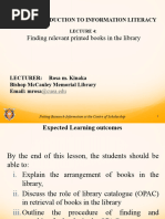 Information Literacy LECTURE 4