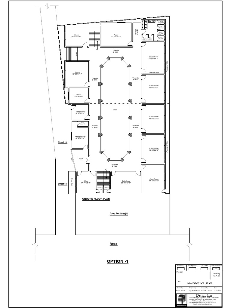 Ground Floor Plan for Veranda Design | PDF | Architectural Design ...
