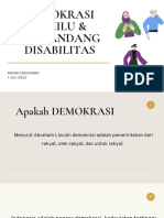 Demokrasi Pemilu Dan Penyandang Disabilitas