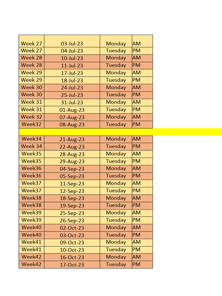 DMD1 Clinic Schedule & Roster | PDF