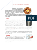 Alimentación Clase 6 Archivo 3 Alimentos Ricos en Proteínas