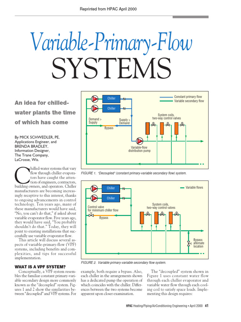 Variable-Primary-Flow Systems | PDF | Pump | Heat Transfer