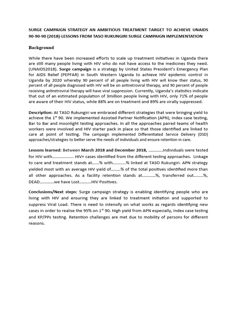 Abstract Ap3 Campaign PDF Hiv Management Of Hiv/Aids