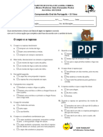 Ficha D Eleitura - Teste de Compreensão Oral - Fábula