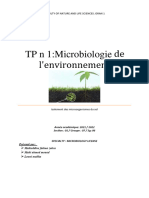 TP N 1:microbiologie: de L'environnement