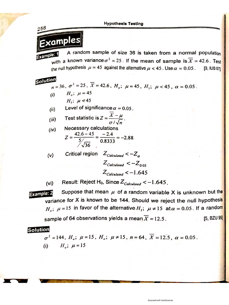 Hypothesis Testing | PDF