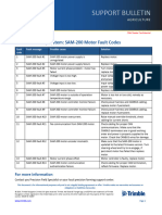 SAM 200-Motor-Fault Support Bulletin