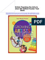 Growing Artists Teaching The Arts To Young Children 6th Edition Koster Test Bank