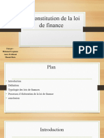 Constitution de La Loi de Finance