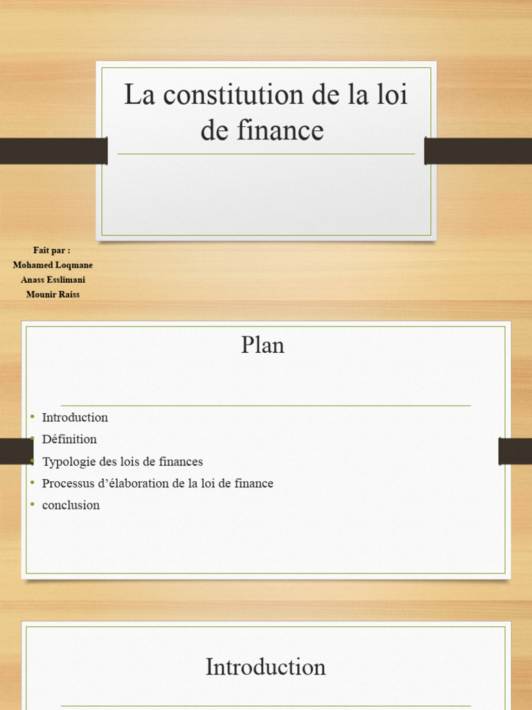 Constitution de la loi de finance au Maroc | PDF | Gouvernance ...