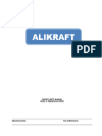 Alikraft Spare Parts Manual