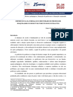 Atividade 1 - IMPORTÂNCIA DA FORMAÇÃO E IDENTIDADE DO PROFESSOR PESQUISADOR