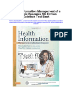 Health Information Management of A Strategic Resource 5th Edition Abdelhak Test Bank