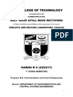 PSG College of Technology: Half - Wave &full Wave Rectifiers
