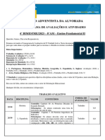 Cronograma 8ºam - 4ºbimestre