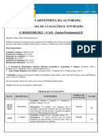 Cronograma 9ºam - 4ºbimestre