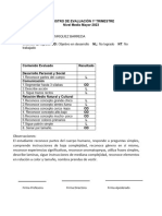 Registro de Evaluación 1º Trimestre - Vicente Henriquez