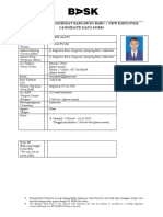 Employee Candidate Data Form