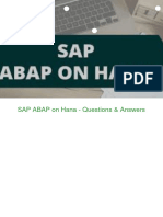 ABAP On HANA - A Question Bank