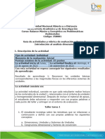 Guía de Actividades y Rúbrica de Evaluación - Unidad 1 - Tarea 1 - Introducción Al Análisis Dimensional