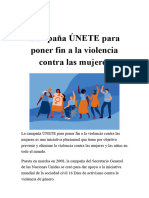 Campaña ÚNETE para Poner Fin A La Violencia Contra Las Mujeres