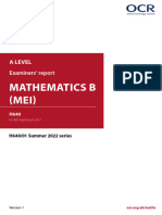 Examiners Report Pure Mathematics and Mechanics