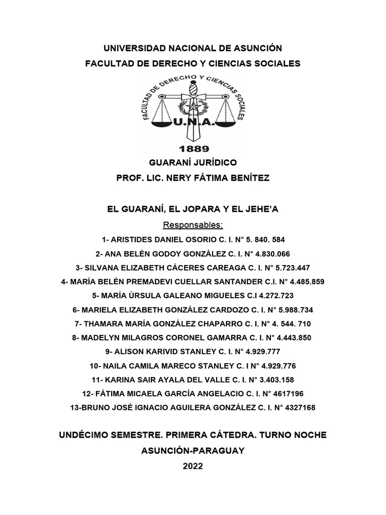 Jopara y Jehe'a en Guaraní: Ejemplos y Usos | PDF | Paraguay ...
