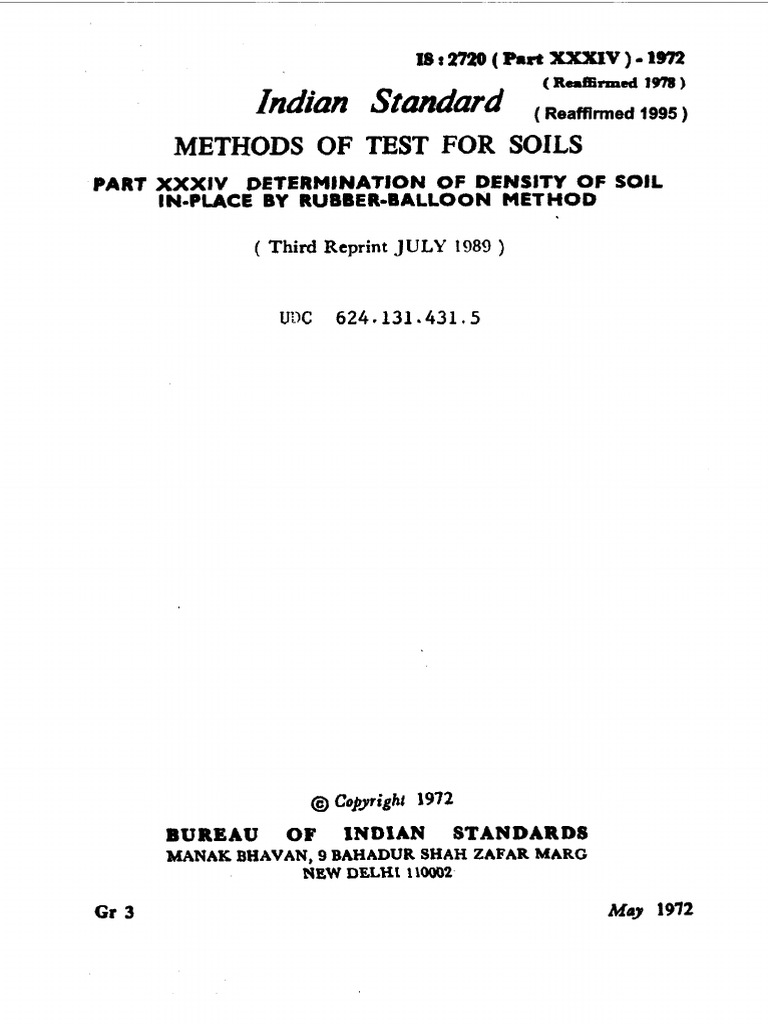 is-2720-part-34-1972-determination-of-dencity-of-soil-pdf