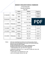 6th Syllabus & Timetable
