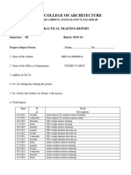 Practical Training Monthly Report