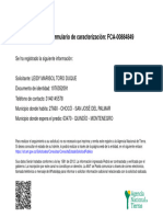 Número de Formulario de Caracterización: FCA-00884849