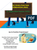 Metode Penelitian Dan Pengembangan (R&D) : Dr. Bagas Mukti Nasrowi, M.Pd.I