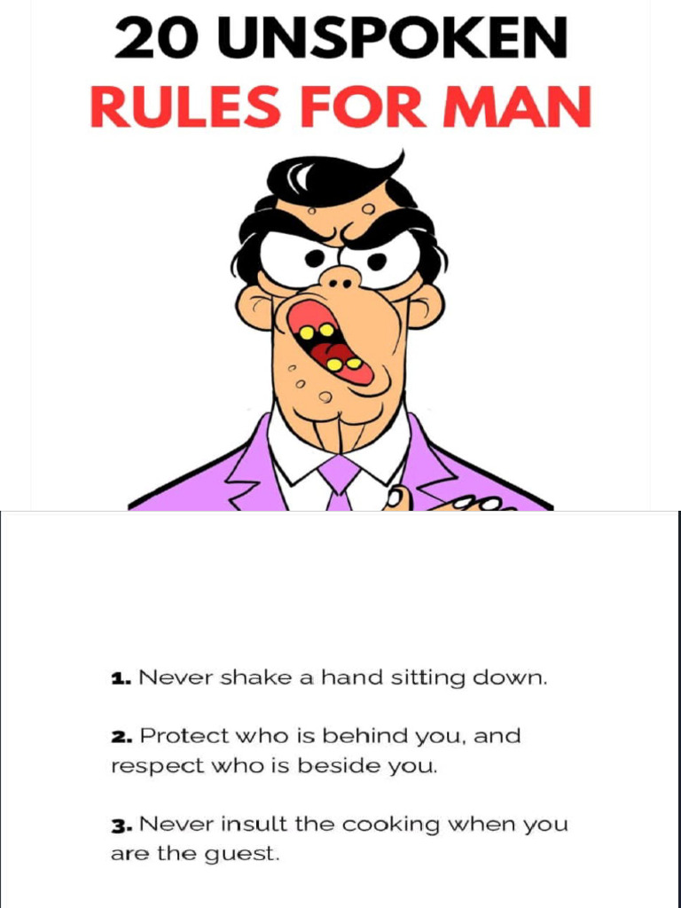 20 Unspoken Rules For Us | PDF