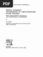 Finite Element Techniques I N Groundwater Flow Studies: Developments in Geotechnical Engineering 61