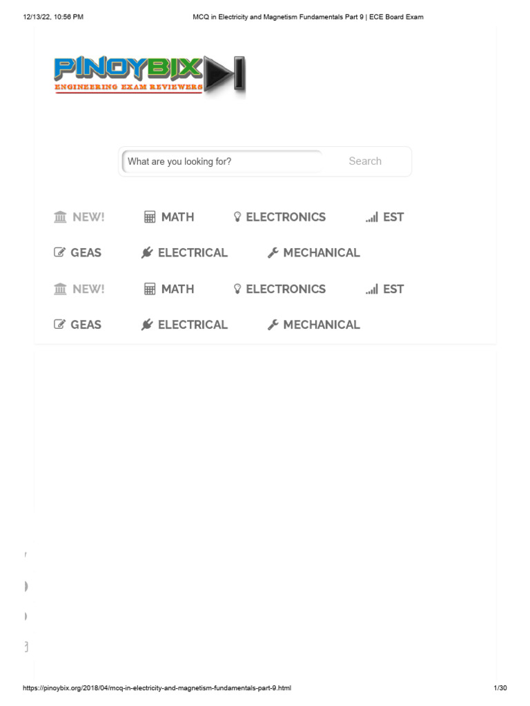 MCQ in Electricity and Fundamentals Part 9 ECE Board Exam
