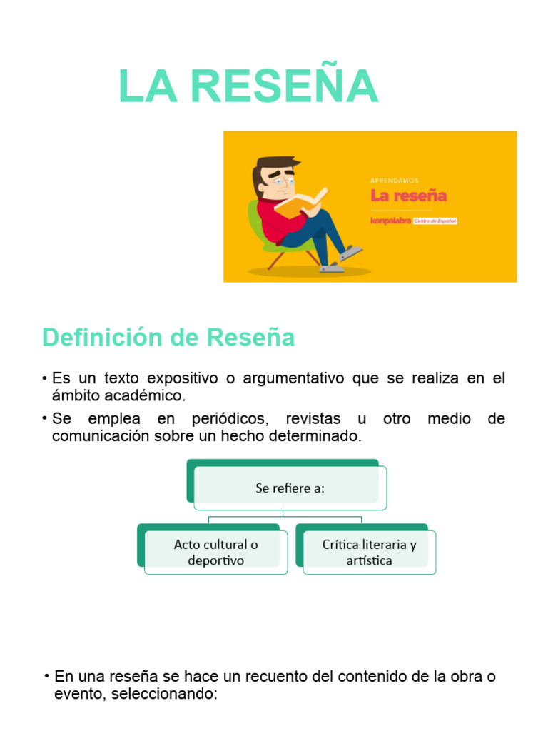 Definición y Tipos de Reseña | PDF | Escritores