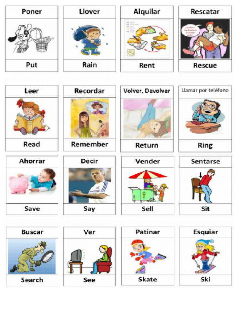 verbos en ingles y español | PDF