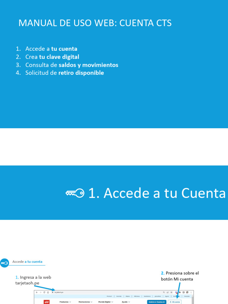Guía Rápida: Uso de Cuenta CTS | PDF | Informática | Software