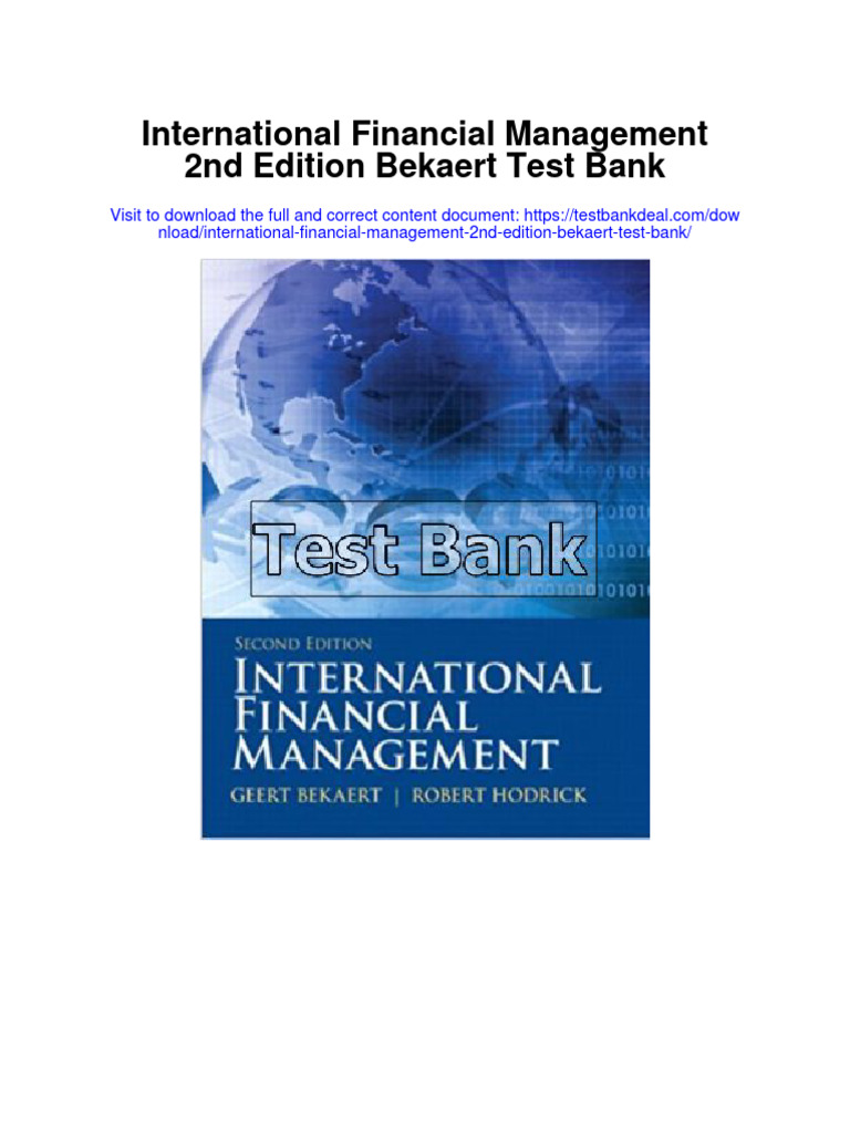 International Financial Management 2nd Edition Bekaert Test Bank PDF