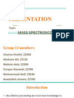 Mass Spectroscopy - (Group 13) 5th Sem, Sec-A