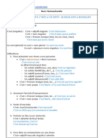 Français - Flipped Classroom: Devoir 9: C'Est Et Ce Sont - Il/Elle Est Et Ils/Elles Sont