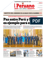 El Peruano: Paz Entre Perú y Ecuador Es Ejemplo para El Mundo