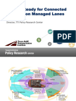 Getting Ready For Connected Vehicles On Managed Lanes: Ginger Goodin, P.E. Director, TTI Policy Research Center