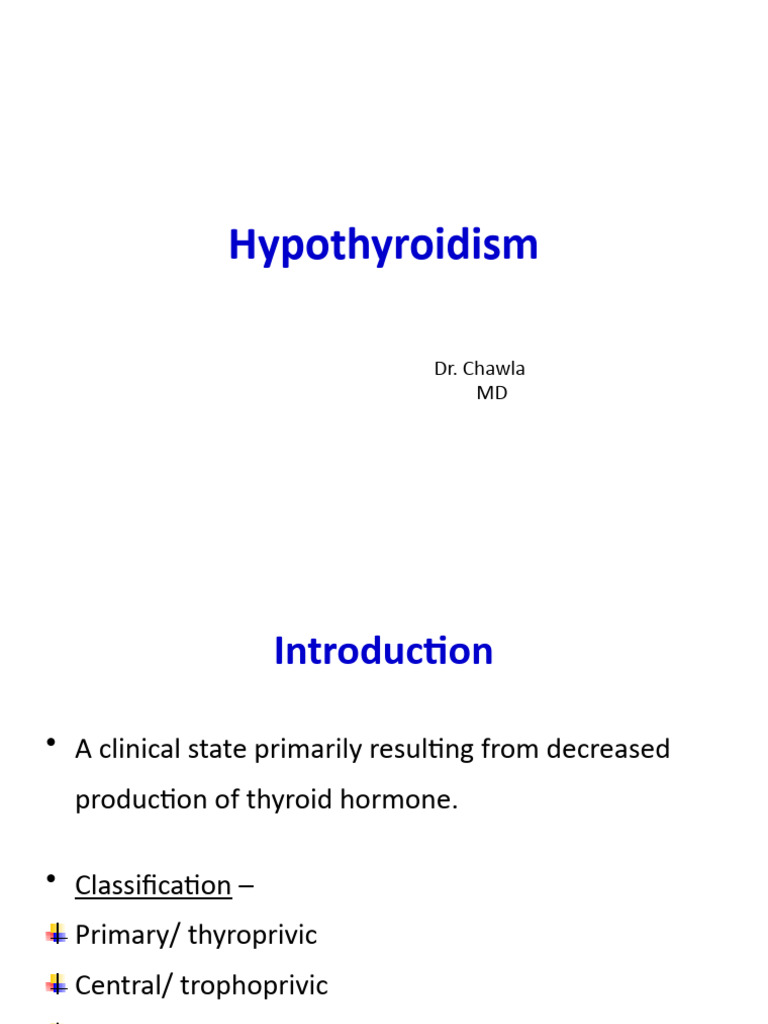 Hypothyroidism PDF Hypothyroidism Glands