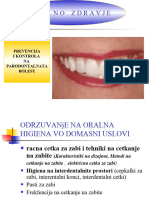 Oralno Zdravje - 5 Predavanje