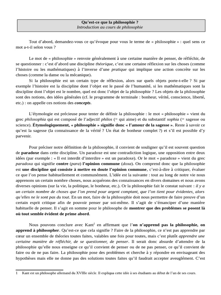 Introduction à la philosophie terminale | PDF | Liberté | Libre arbitre
