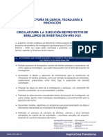 CddIRCULAR DIRECTRICES EJECUCUÓN PROYECTOS SEMILLEROS 2023