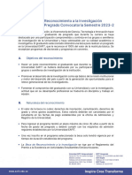 Términos - Beca Reconocimiento Investigación Pregrado 2023-2