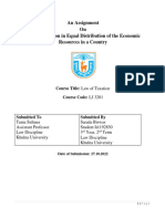 Role of Taxation in Equal Distribution of The Economic Resources in A Country
